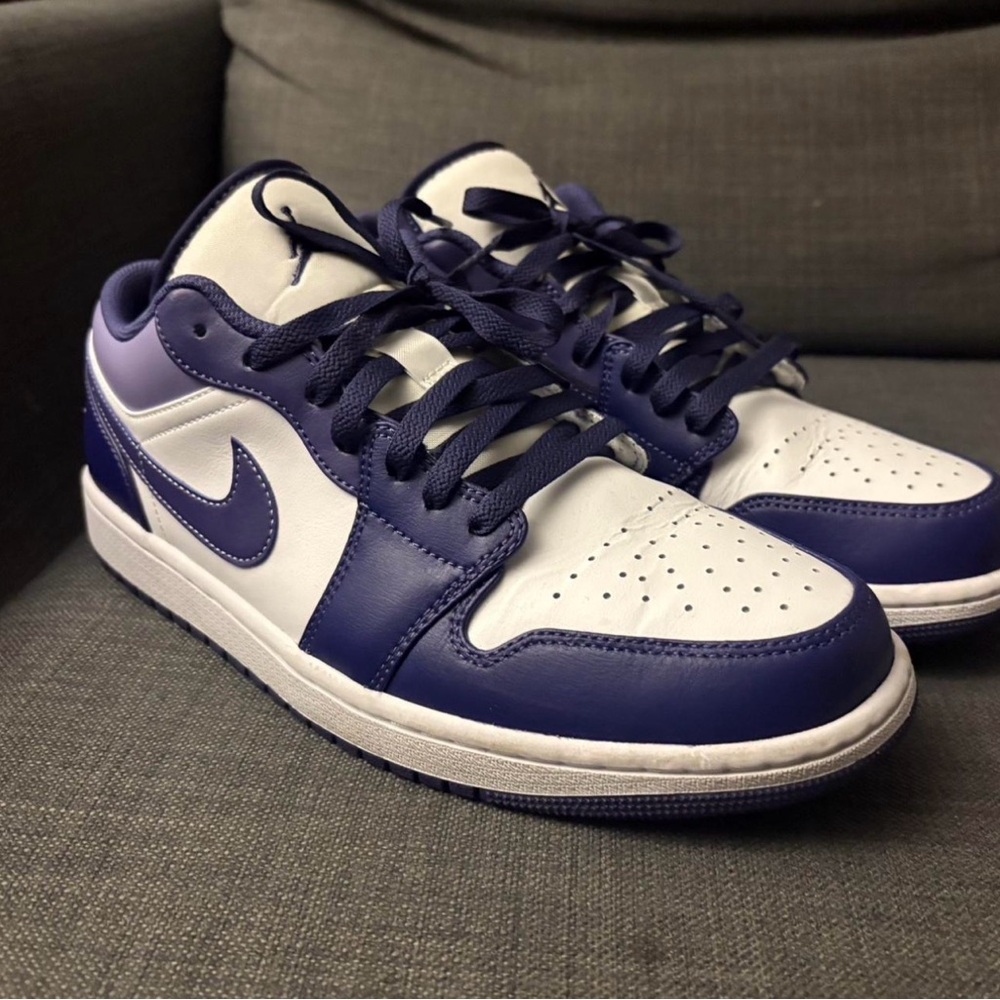 Nike Men's Classic Blue and White Sneakers